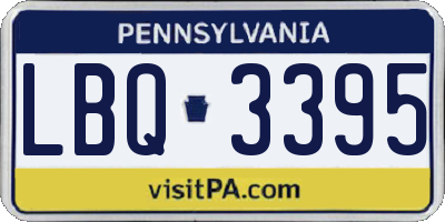 PA license plate LBQ3395