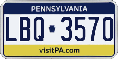PA license plate LBQ3570