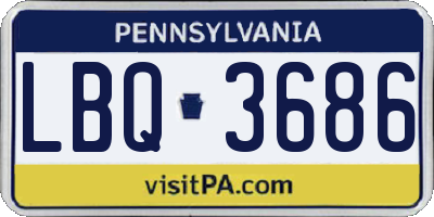 PA license plate LBQ3686