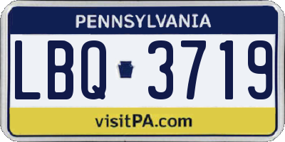 PA license plate LBQ3719