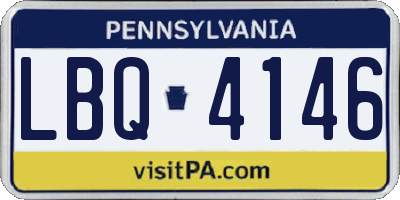 PA license plate LBQ4146