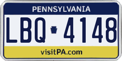 PA license plate LBQ4148