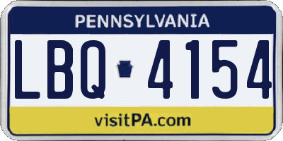 PA license plate LBQ4154