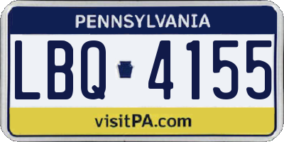PA license plate LBQ4155
