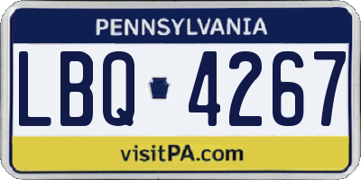 PA license plate LBQ4267