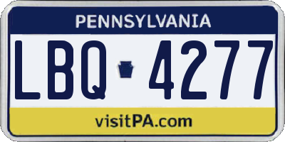 PA license plate LBQ4277