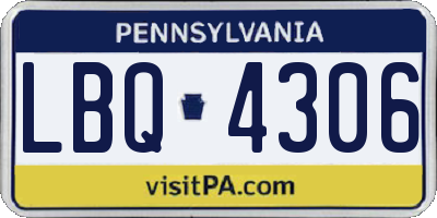PA license plate LBQ4306