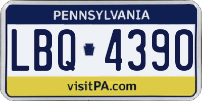 PA license plate LBQ4390