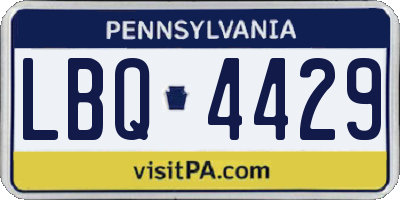 PA license plate LBQ4429