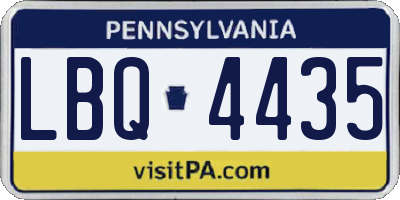PA license plate LBQ4435