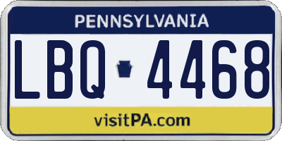 PA license plate LBQ4468