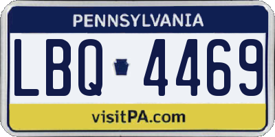 PA license plate LBQ4469