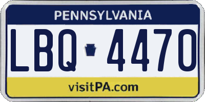 PA license plate LBQ4470