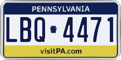 PA license plate LBQ4471