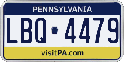PA license plate LBQ4479