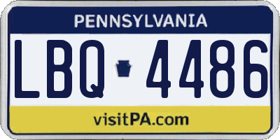 PA license plate LBQ4486