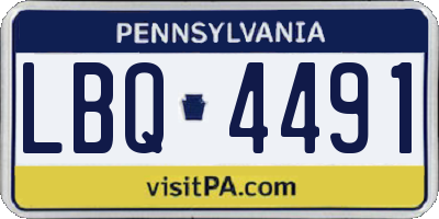 PA license plate LBQ4491