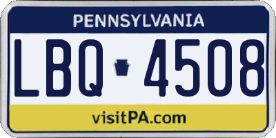 PA license plate LBQ4508