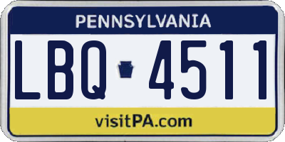 PA license plate LBQ4511