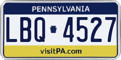 PA license plate LBQ4527