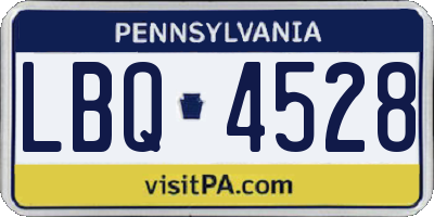 PA license plate LBQ4528