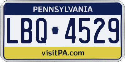 PA license plate LBQ4529