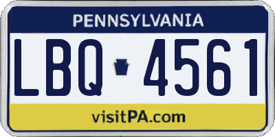PA license plate LBQ4561