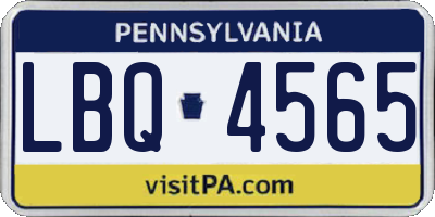 PA license plate LBQ4565