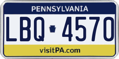PA license plate LBQ4570