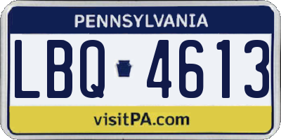 PA license plate LBQ4613