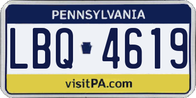 PA license plate LBQ4619