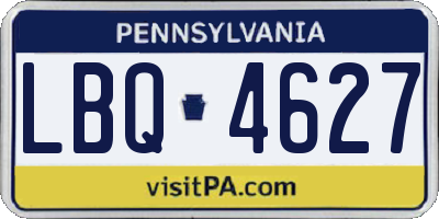 PA license plate LBQ4627