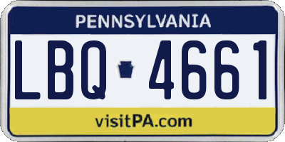 PA license plate LBQ4661