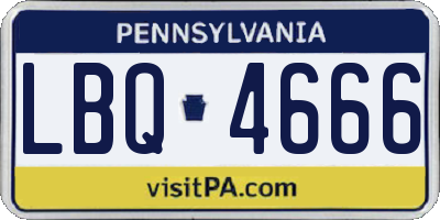 PA license plate LBQ4666
