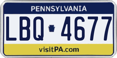 PA license plate LBQ4677