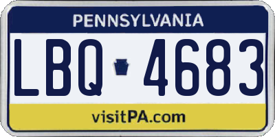PA license plate LBQ4683