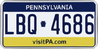 PA license plate LBQ4686