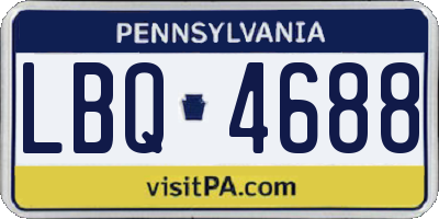 PA license plate LBQ4688