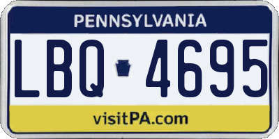 PA license plate LBQ4695