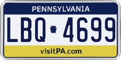 PA license plate LBQ4699