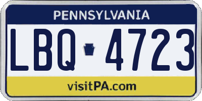 PA license plate LBQ4723