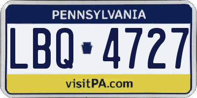 PA license plate LBQ4727