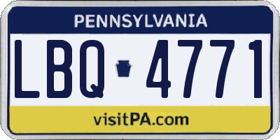 PA license plate LBQ4771
