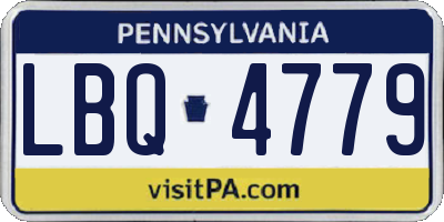 PA license plate LBQ4779