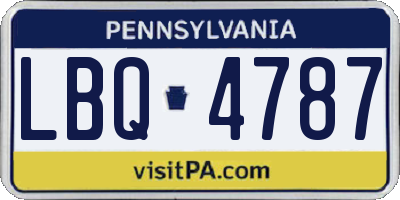 PA license plate LBQ4787