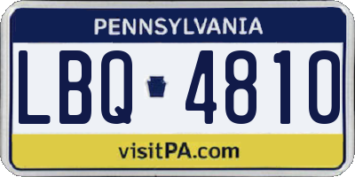 PA license plate LBQ4810