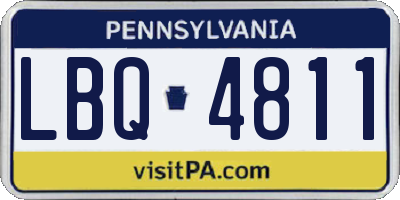 PA license plate LBQ4811
