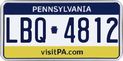 PA license plate LBQ4812