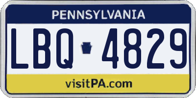 PA license plate LBQ4829