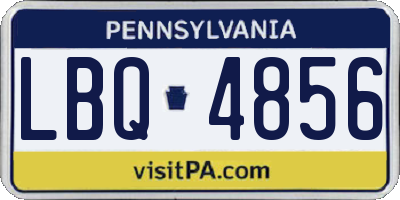 PA license plate LBQ4856